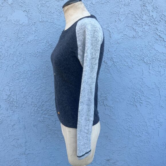 Embroidered Upcycled Sweater Repaired CashmerOne of a kind Womens Xs art to wear - Picture 6 of 10